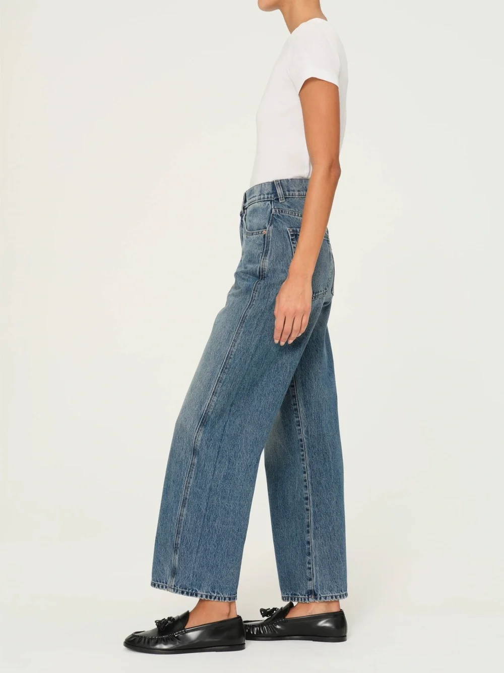 DL1961 Taylor Relaxed Barrel Ultra High Rise Jeans in Salt Lake Colorway Size 28